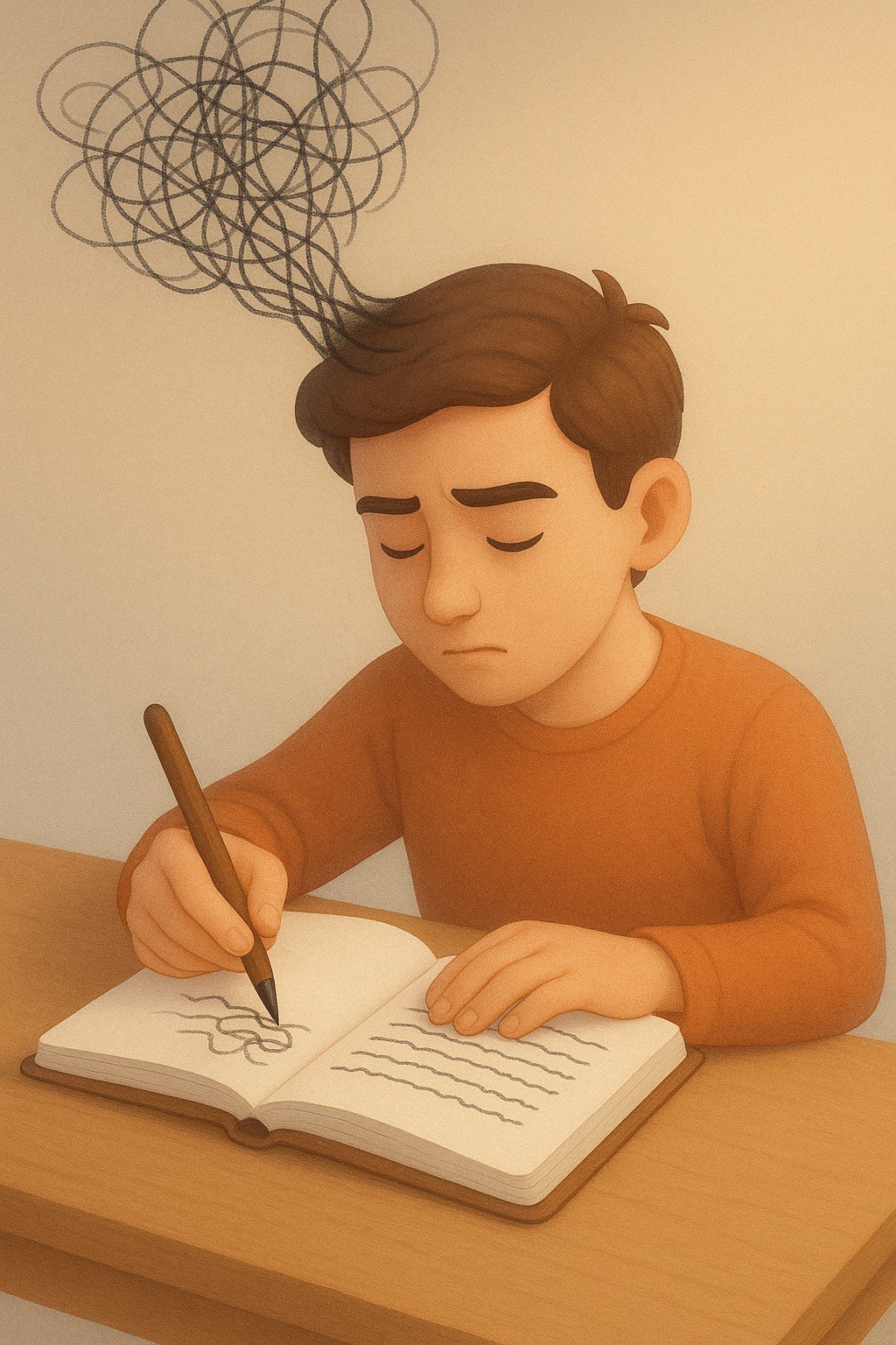 Worry Journaling Technique Visualization